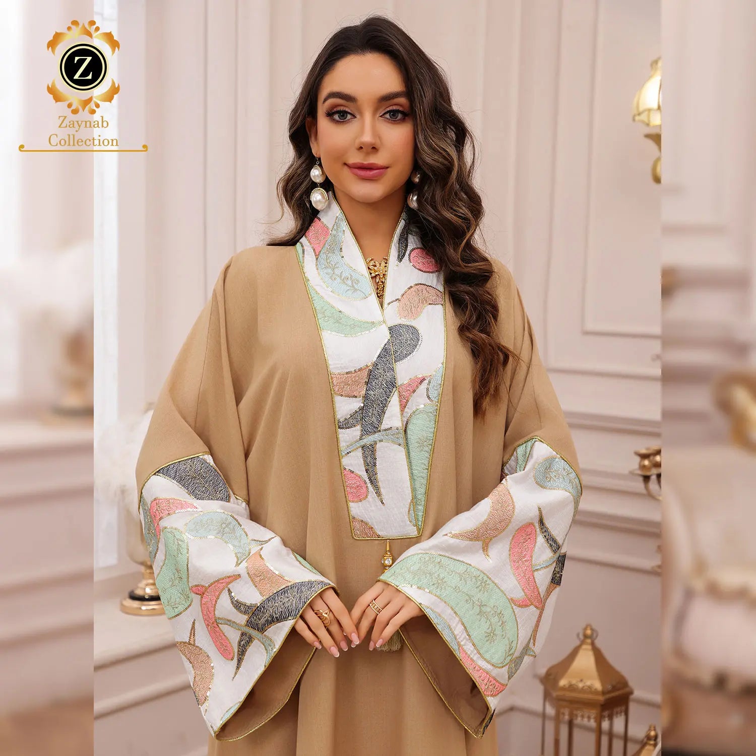 Zaynab Jalabiya Arab Gulf Embroidered Wholesale Dubai Abaya Fancy Collection Women Dubai Ramadan Abaya Women Muslim Dress