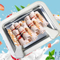 150ml Food Grade Stainless Steel Cute Fried Yogurt Machine Fried Ice Tray with 2 Spatulas Rolled Ice Cream Maker