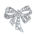 Wholesale for Women Girl Gift Brooch Pin for Dresses Bride Jewelry Rhinestone Crystal Metal Bow Bowknot Brooches