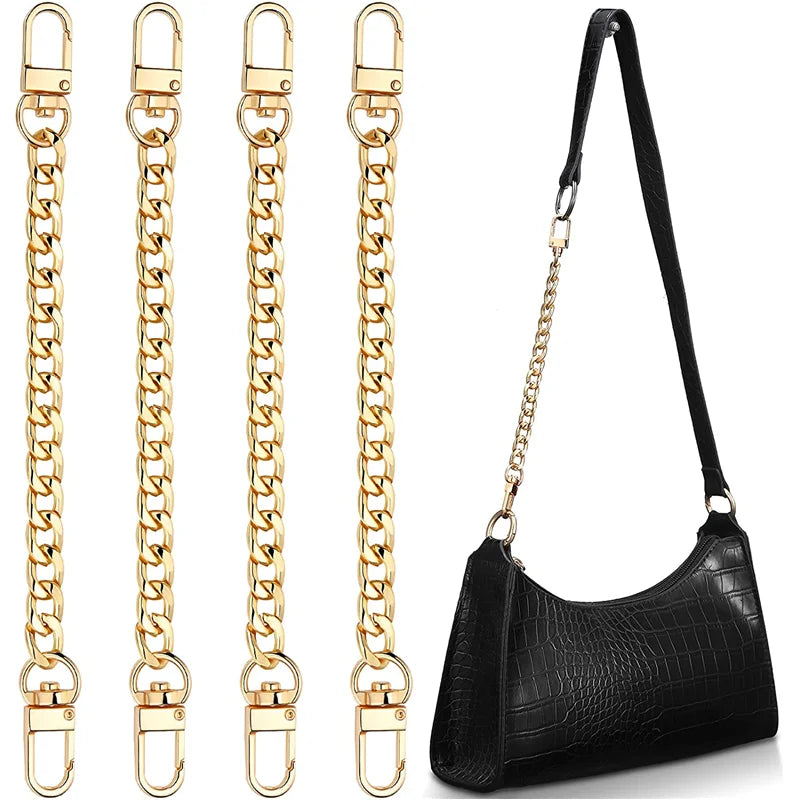 Purse Chain Strap Shoulder Cross Body Sling Purse Handbag Clutch Replacement Strap Comfortable Flat Extension Chains