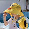 Summer Outdoor Travel Casual Daily 3-12 Years Cute Animal Kids Bucket Hats Big Brim Breathable Children Sun Beach Hat