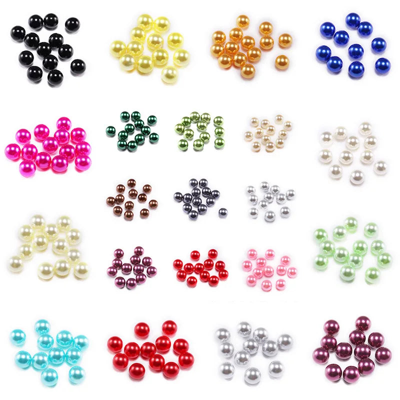 2025 Crystal Wholesale Colorful ABS Imitation Pearl Beads Without Hole Luxury Accessories Pearls for Jewelry Making Bead