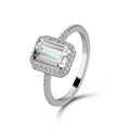 Hot Sale Silver Jewelry Women's  Engagement Ring 925 Sterling Silver Anniversary CZ Sterling Silver Ring