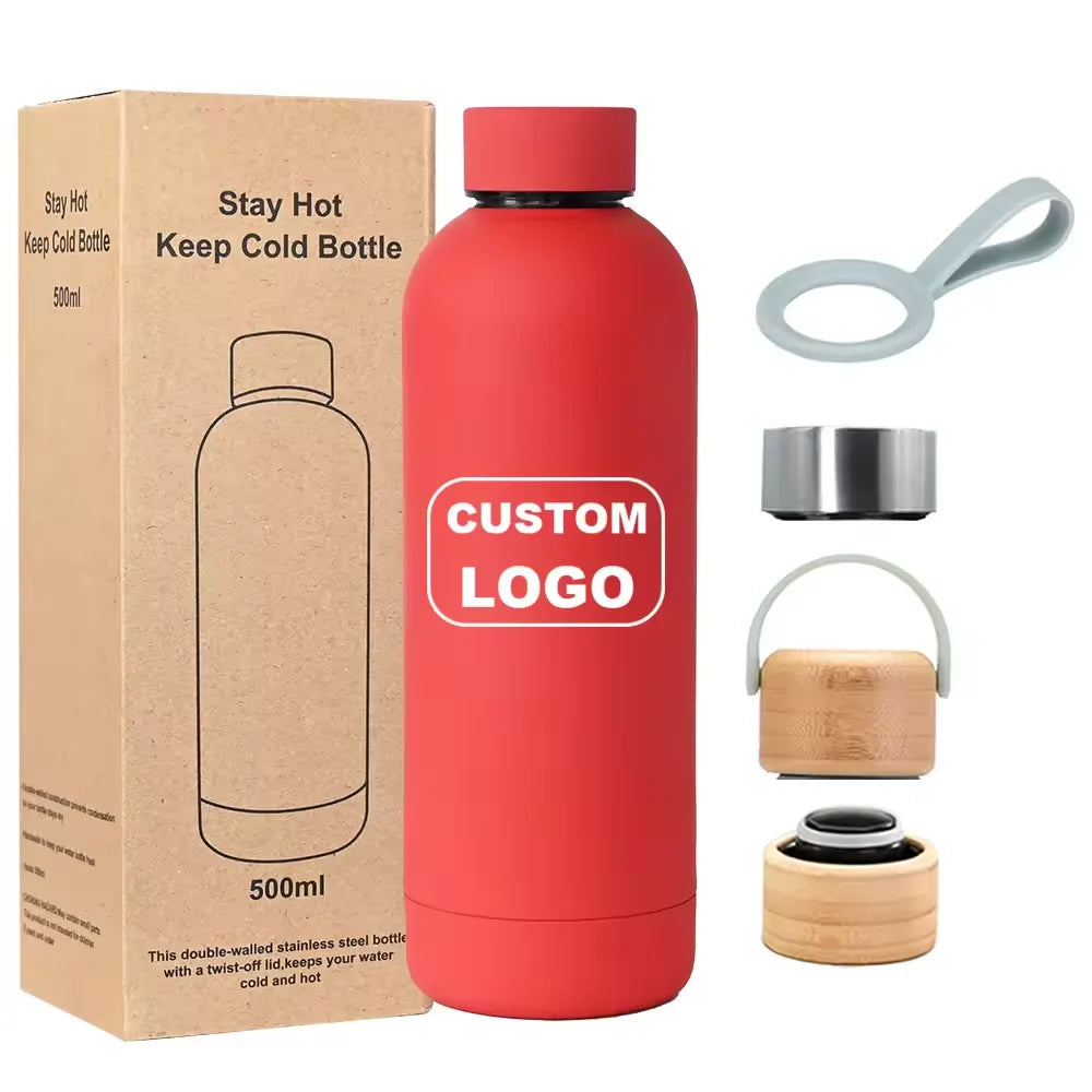 Customizable Logo 500ml Eco-Friendly Stainless Steel Vacuum Insulated Bottle Direct Drinking Kids Schools Gym Metal Drinkware