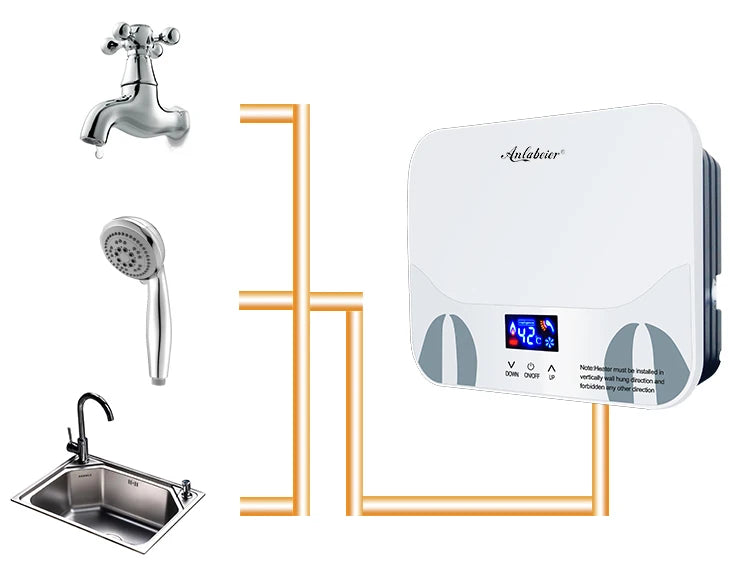 220v Kommerziellen Verwenden Elektrische Tankless Plastic Shell ABS Shower Water Heater