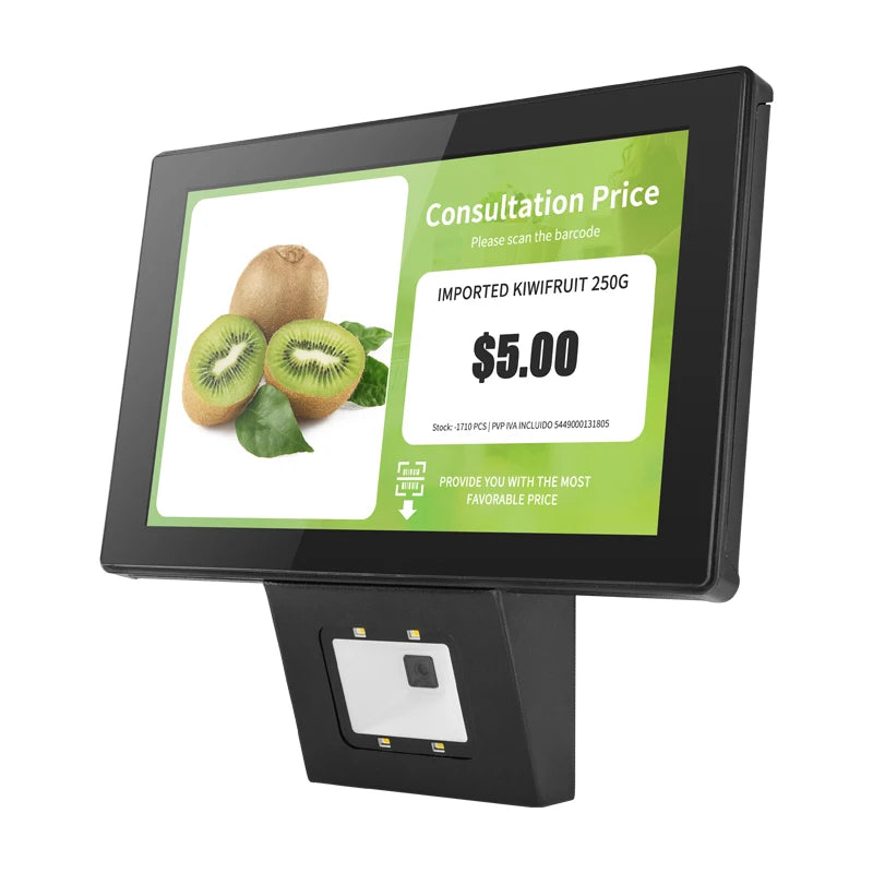 10.1 Inch Android Window System Price Checker With 2D Barcode Scanner for Retail Store Price Checking