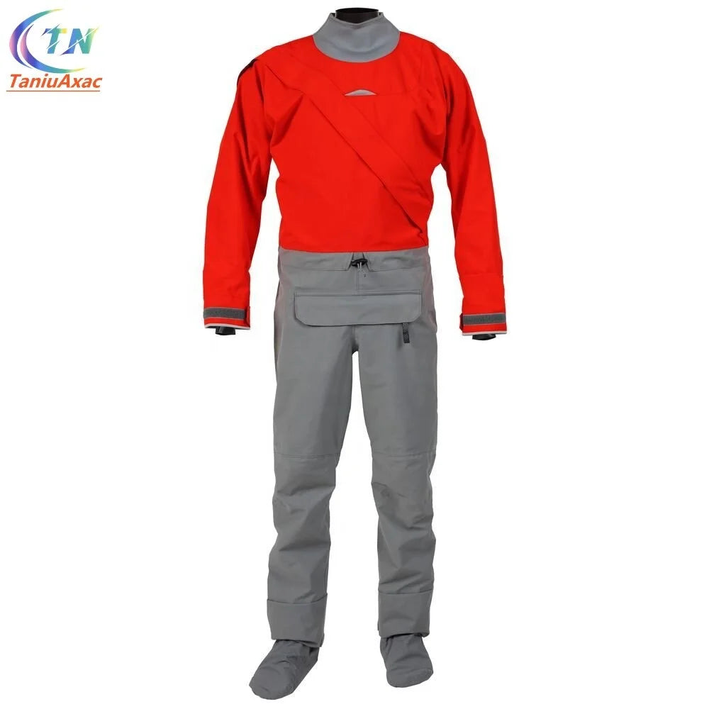 Professional Men's Adult White Water Sportswear Beginner 3L Drysuit for Canoe Waterproof Breathable Taslon Printed