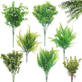 Wholesale Artificial Fern Grass Bundle Faux Plastic Green Shrubs for Decoration for Easter Christmas and New Year