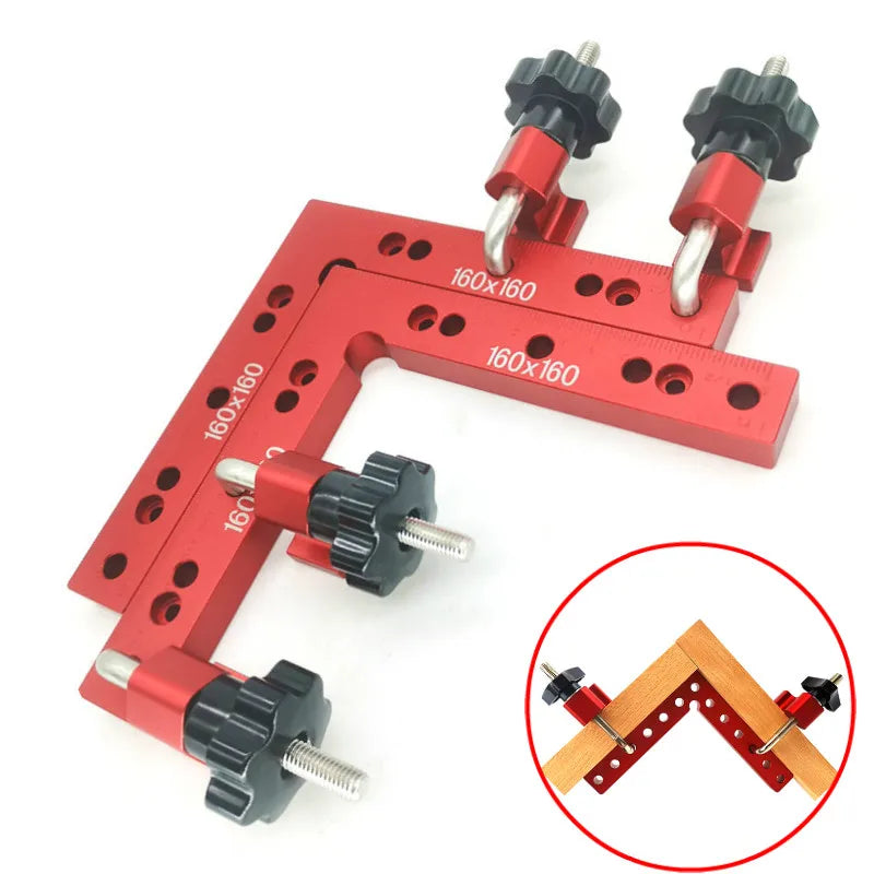 Woodworking Adjustable Corner Clamping Ruler Aluminium Right Angle Clamps G Clamp L-Shaped Auxiliary Fixture Positioner Clip