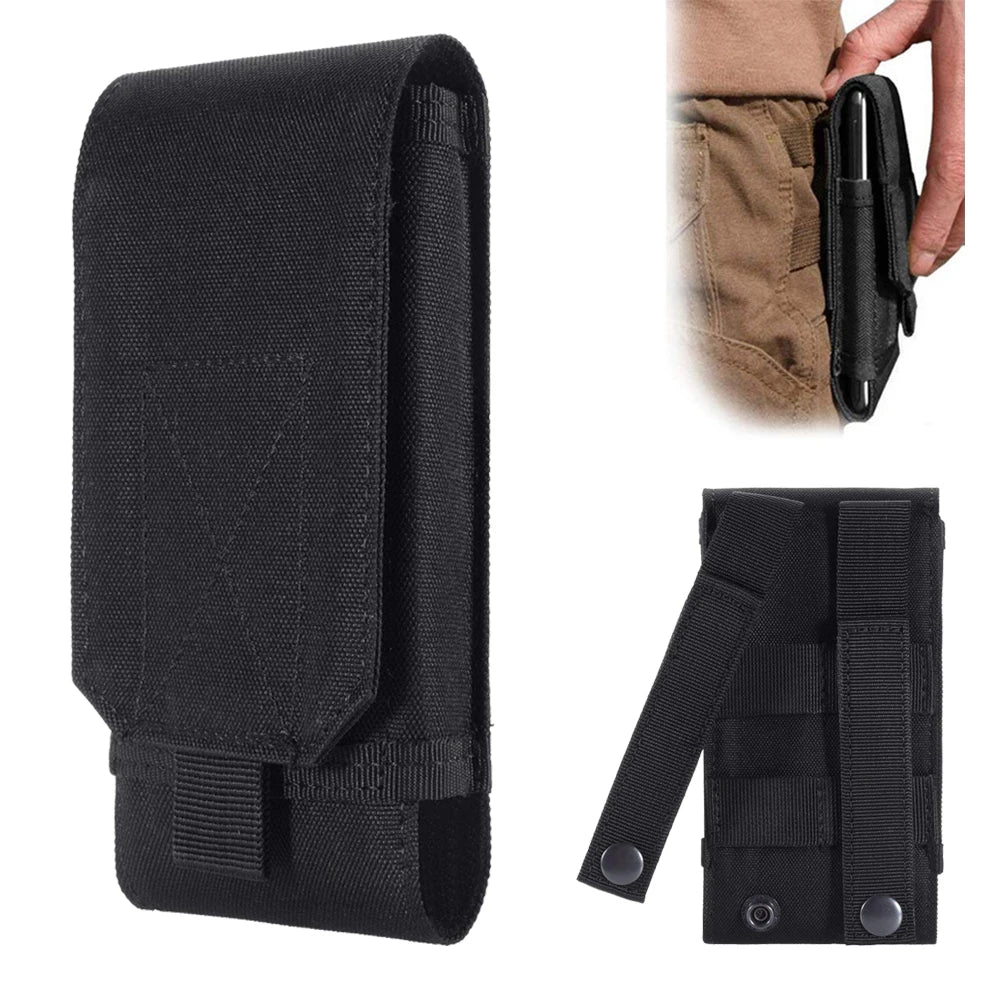 Universal Waterproof Phone Pouch Large Capacity Cell Phone Holder 6.3 Inch Molle Phone Holster