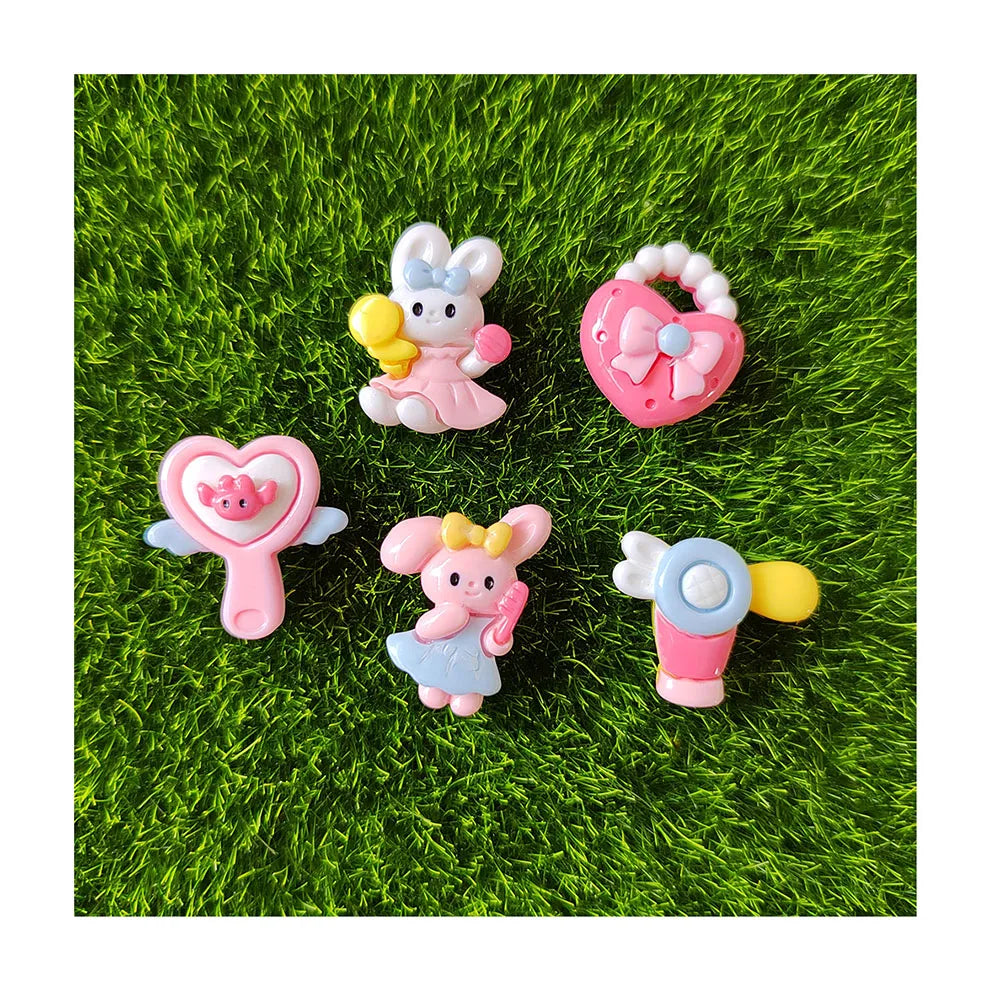 Jewelry Charms Rabbit Resin Handbag Flat Back Cabochons Mini Toys Gifts Jewelry Decoration Fit DIY Accessories