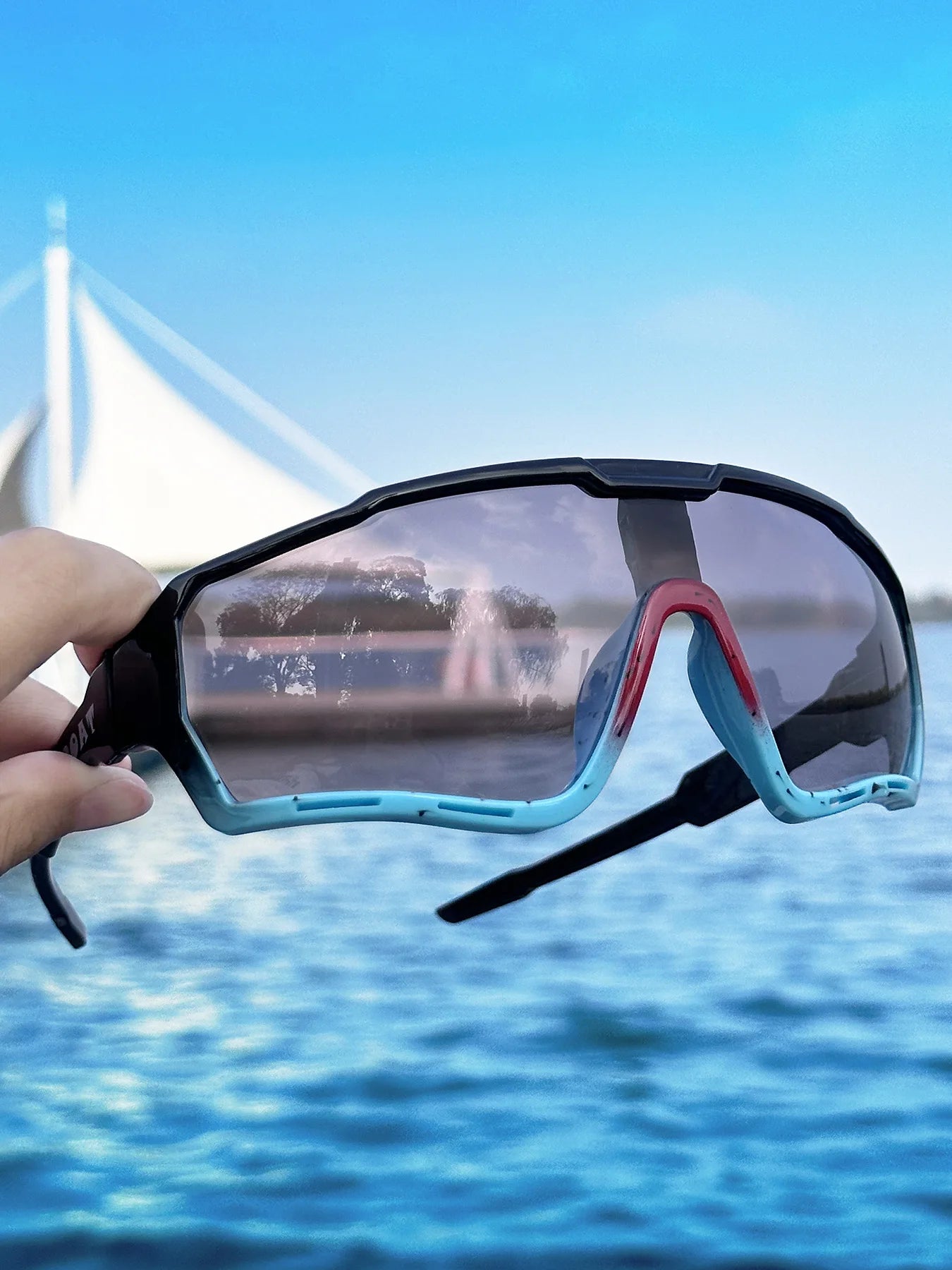 Outdoor Oversized Oakly Design Cycling Eye protection Goggles Bicycle Sports Glasses UV400 Photochromic Sunglasses for Men Women