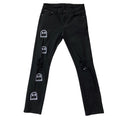 DENIMGUYS Custom 3D Embroidery Logo Streetwear Men's Fashion Skinny Denim Mens Wear Jeans