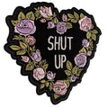 Iron on Embroidery Patch With Flower Patten Shut up Patch Factory Supply