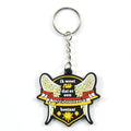 Fast Customization Rubber Keychain Hoofs Oeteldonk Embleem Engelbewaarder Soft Pvc Keychain Silicone Key Chain