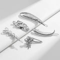 New 2023 Original Design Women Girls Accessory Melting Silver Metal Hair Clip Curl Stylish Metal Hair Pins Clip for Hair