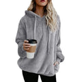Wholesale Fall Fashion Plain Loose Custom Full Length Fur Pullover Hoodies for Women Hoody Sweatshirts With Pocket 2023