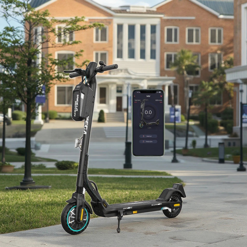 MEGA MOTION ME5 App-Controlled 8.5-Inch Foldable Electric Scooter Unisex Portable Two-Wheel Mobility 500W Brushless Motor