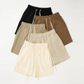100% Organic Cotton Thick Fabric Shorts Knee Length Eco-Friendly Casual Sports Basketball Elastic Waist OEM Service Offered