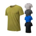 New Tech Men's Summer Cool-silk Breathable O-neck T-shirts Custom Logo With Low MOQ Plain Sports T Shirts