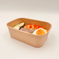 Disposable Kraft Lunch Food Container Customized Takeaway Takeout Microwavable Box Fast Food to Go Recyclable Packaging