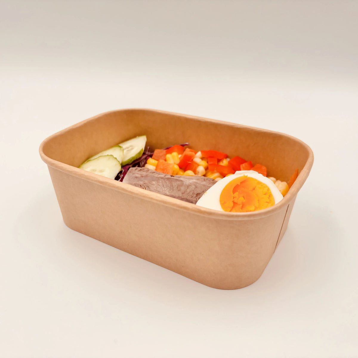 Disposable Kraft Lunch Food Container Customized Takeaway Takeout Microwavable Box Fast Food to Go Recyclable Packaging