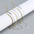 SP Fine Jewelry 925 Sterling Silver Half Paperclip Chain Half Colorful Zircon Tennis Chain Bracelet Women
