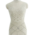 New Arrival Dress Wedding Embroidery Bling Beaded Crystal Rhinestone Bodice Applique Patches