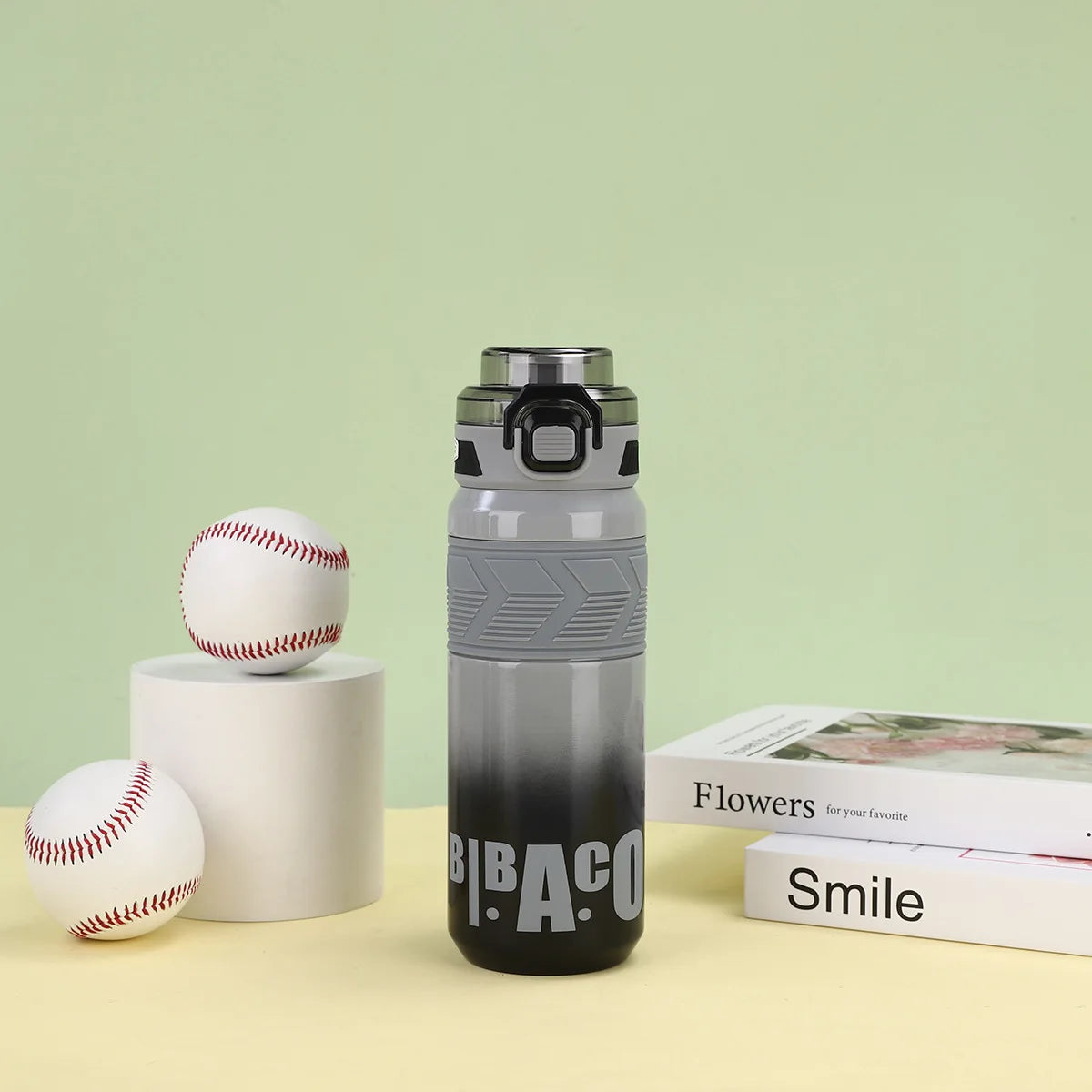 Water Bottle 316 Stainless Steel Thermos Cup Gradient Student School Bouncing Straw Cup Portable Rope Sports Drink Mug
