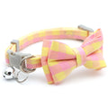 1.0cm Cat Collar Bow Removable Polyester Nylon Breakaway Cat Collar With Bell