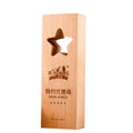 HDW Wholesale 3D Laser Engraved New Design Custom Blank Crystal K9 Wood Trophies for Business Gift