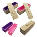Making Soap Loaf Handmade Mold 1200ml Silicone Soap Mold Wholesale Large Rectangle Silicone Moulds Cake Tools with Wooden 2 Sets