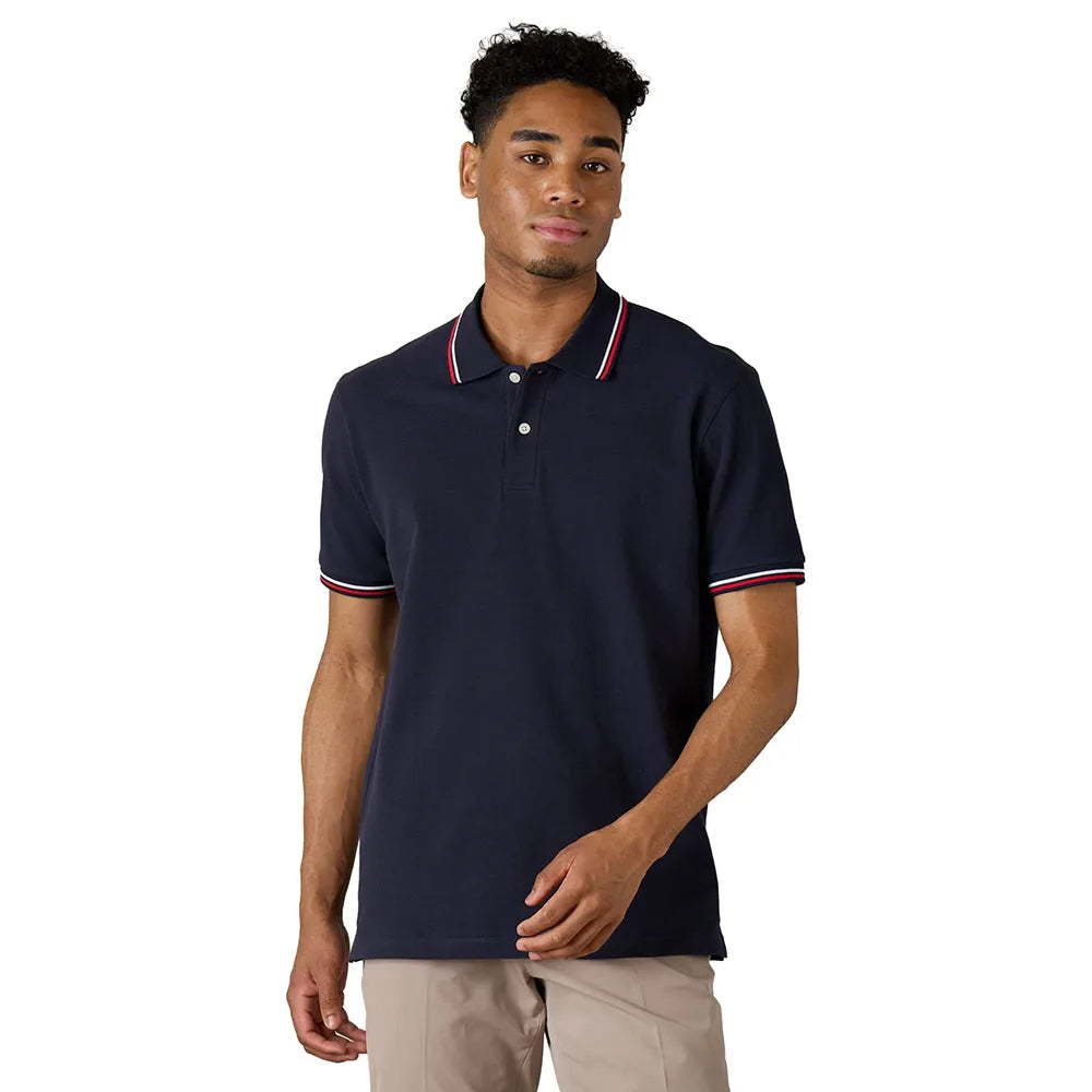 Premium Men Polo Shirts Luxury Neck Sleeve Stripe Men Shirt Polo Sportswear Short Sleeve Polyester Cotton Polo Shirt