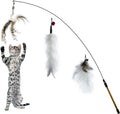 Interactive Elasticity Cat Wand Teaser Refills Tail Bird Feathers Indoor Kitten Play Chase Exercise Cat Toy
