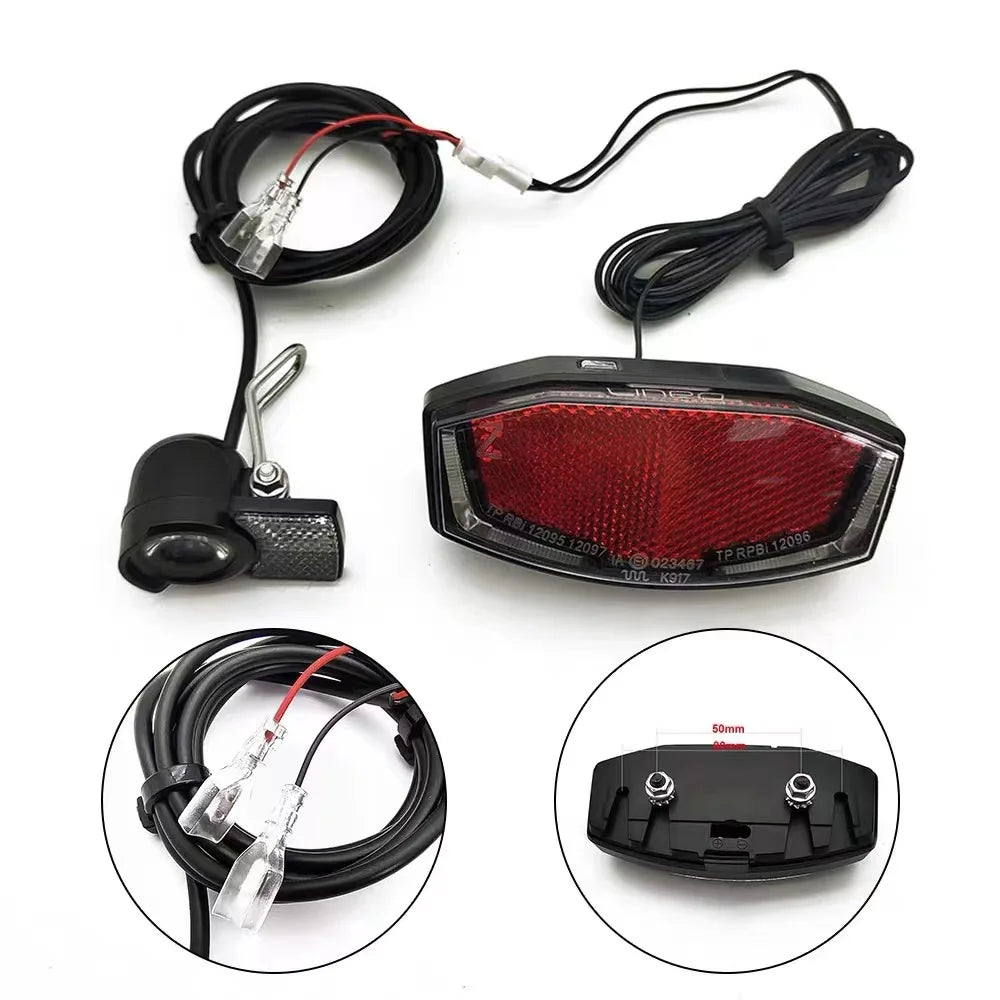 E-Bike 6V Front Light Rear Light Tail Light for Bafang BBS01 BBS02 BBSHD With Mounting Bracket E-Bike Accessories