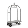 Brushed 304 Stainless Steel Hotel Lobby Birdcage Trolley European Style Bellman Luggage Cart MegaBDM