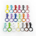 MeeTee BF362 Colorful Lobster Dog Buckle with Flat Keyring Hardware Handbag Pendant Spring Swivel Hook Buckle Bag Circle Rings