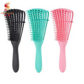 Wholesale Plastic Octopus Eight Rows Black Hair Detangler Brush Scalp Care Custom Logo Detangling Brushes