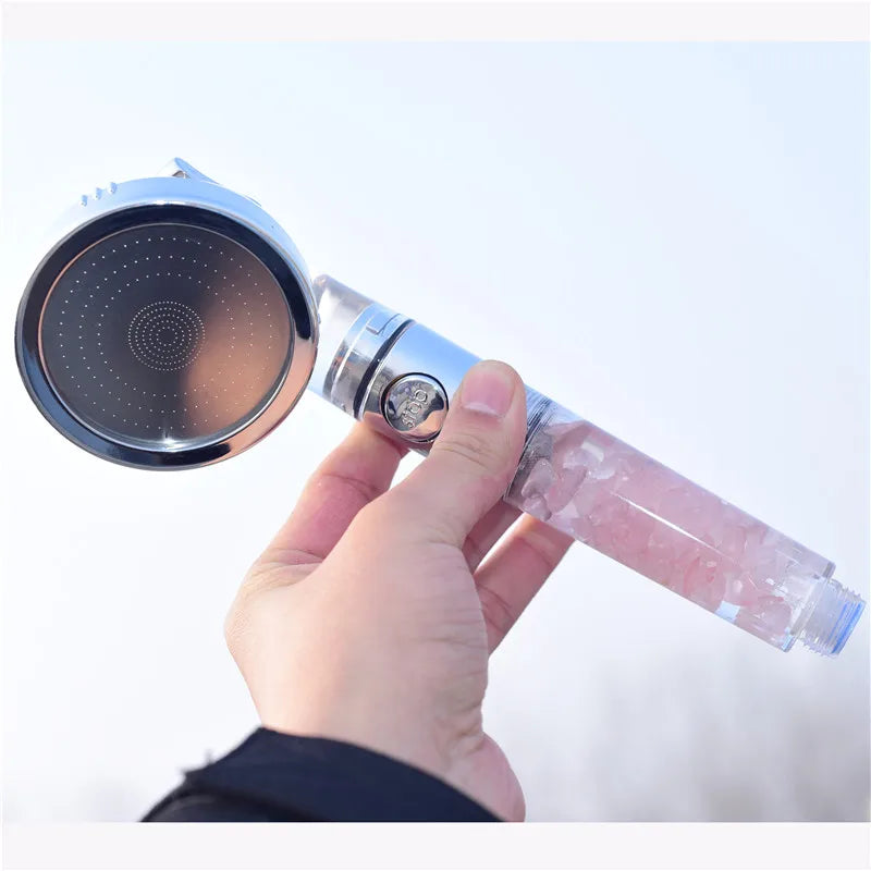 Wholesale Infused Rose Quartz Crystal Gemstone Gravel Filter Shower Head