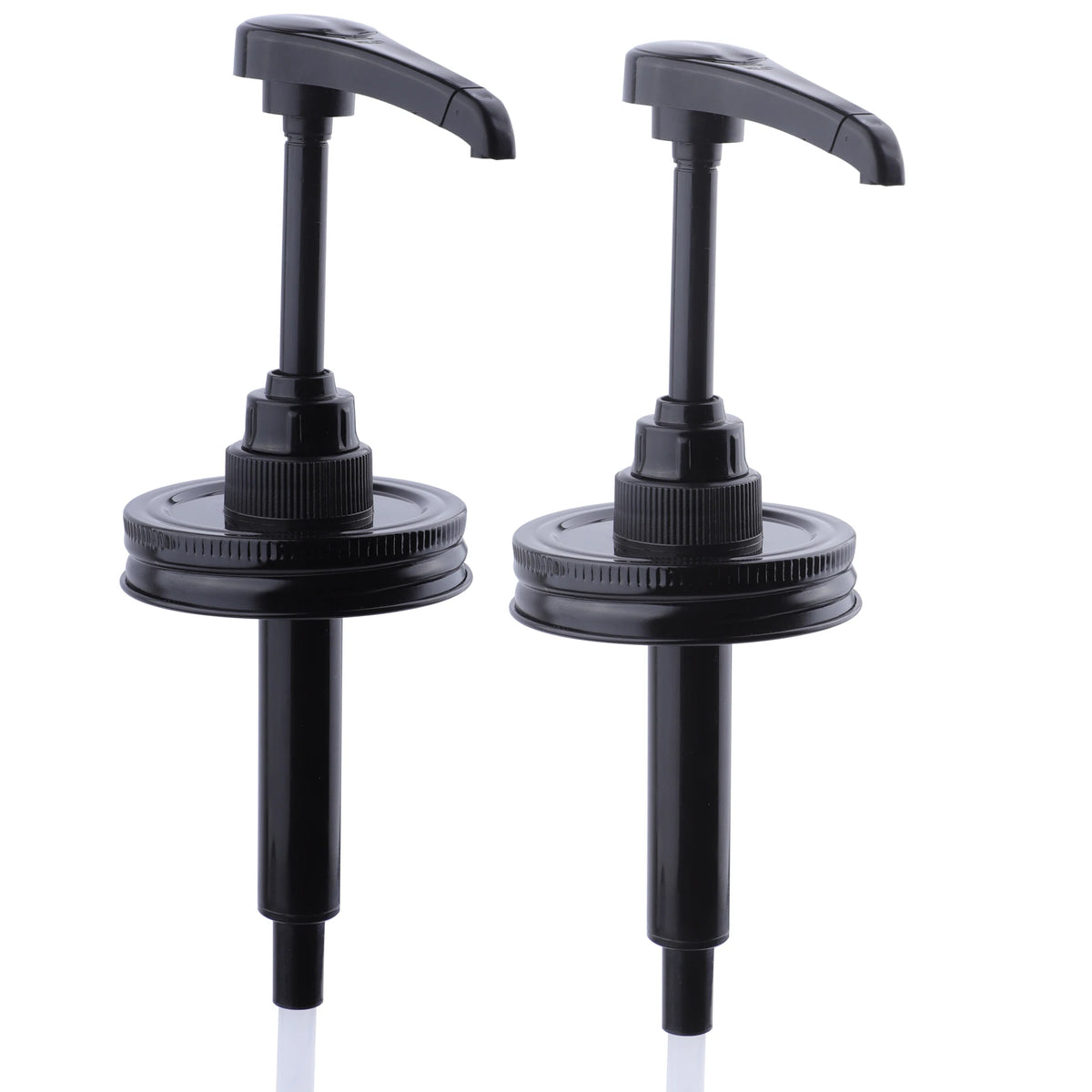 Wholesale Wide Mouth 70mm 86mm Black Mason Jar Syrup Dispenser Pump Lids
