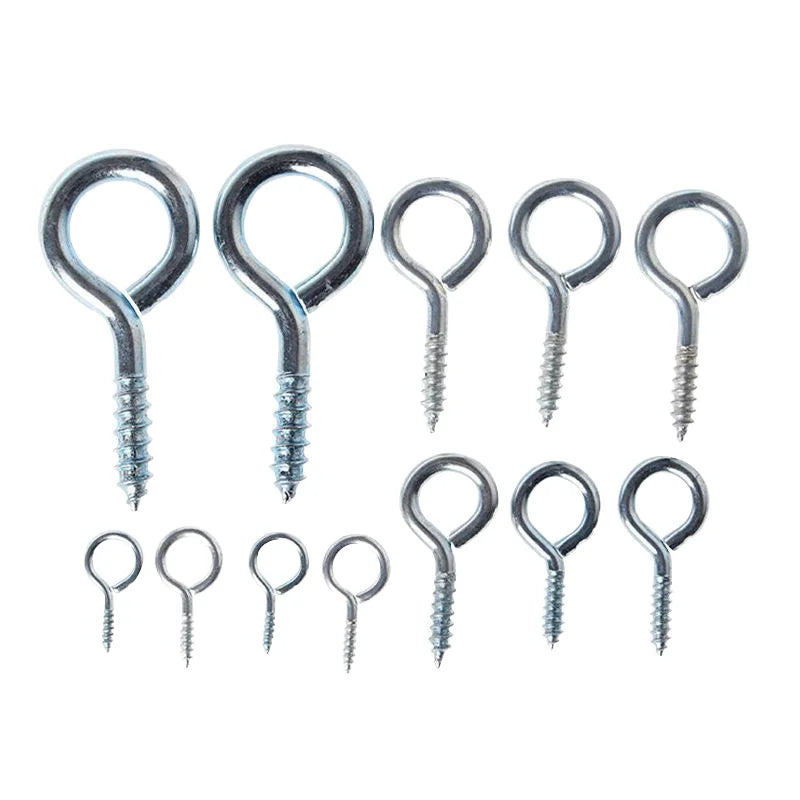 Stainless Steel Zinc Finish Metric Coarse Thread Self Tapping Eye Lifting Bolt Screw Hook Swing Fitting DIN 444 Standard