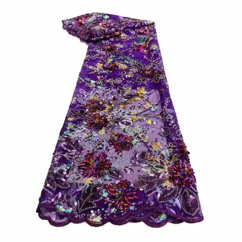 Good Quality  French Mesh Net Lace Bridal Wedding Dress With Tessuto Da Ricamo Di Paillettes African Senegal Glitter Fabric