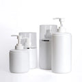 PE  Plastic Pump Bottle 250ml 300ml 400ml 500ml White Plastic Lotion Bottle for Shampoo and Conditioner