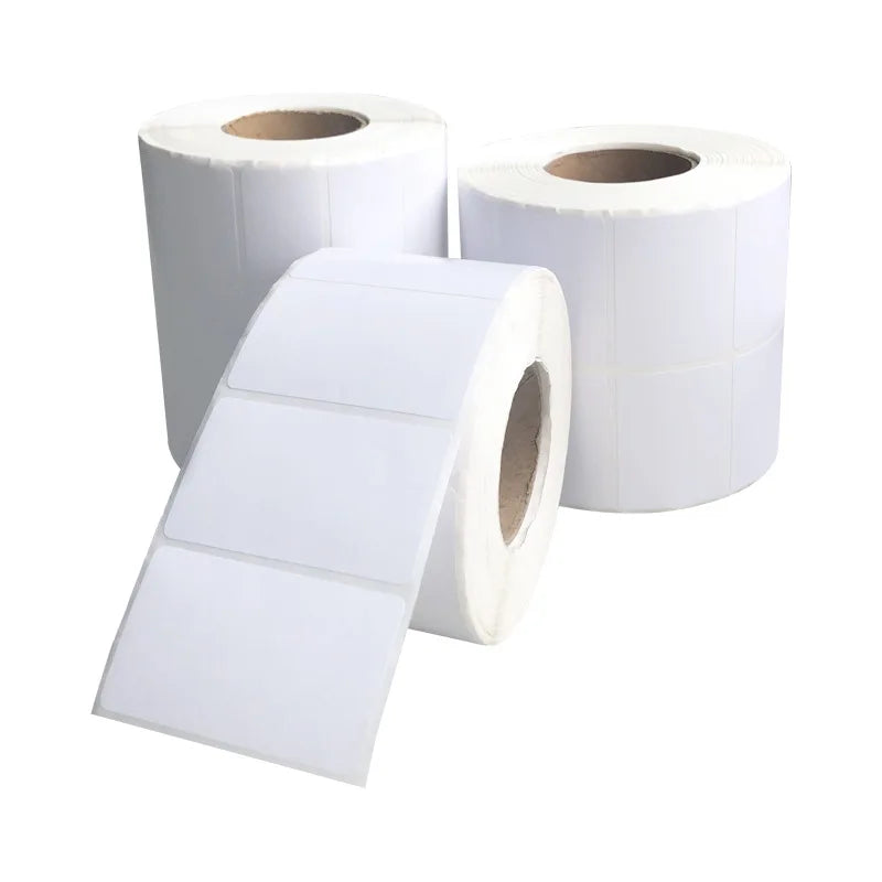 Custom 4x6 Inches Self-Adhesive Die Cut Blank Paper Shipping Label Sticker Roll Waterproof 100x150mm Promotion Exhibition