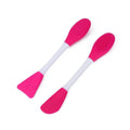 Custom Logo Silicone Facial Mask Brush Exfoliator with Handle for Cheek Blackhead Removal Used with Shaving Brush-Black Spa Tool