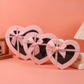 Heart Shaped Box for Flower Arrangements Heart Boxes for Flowers Set of 3 Nesting Gift Box with Clear Lids for Valentine's Day