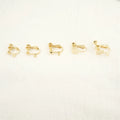 Brass High Color Preservation Plated 18K Gold Screw Clip No Piercings Adjustable Spiral Ear Clip for Jewelry Making