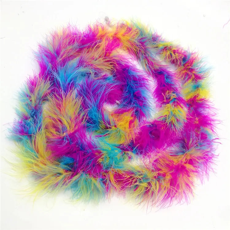 Verified Supplier Decorative Fluffy Turkey Feather Boa for Handicraft DIY Decoration/Carnival Costume/Evening  Party Feather Boa