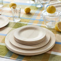 Natural Disposable Eco-Friendly Biodegradable 9 Inch Round Bamboo Dinner Plates for Party Use