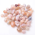 Natural Cherry Blossom Agate Tumbled Polished Stone Crystal Palm Stone Crafted From Old Collections